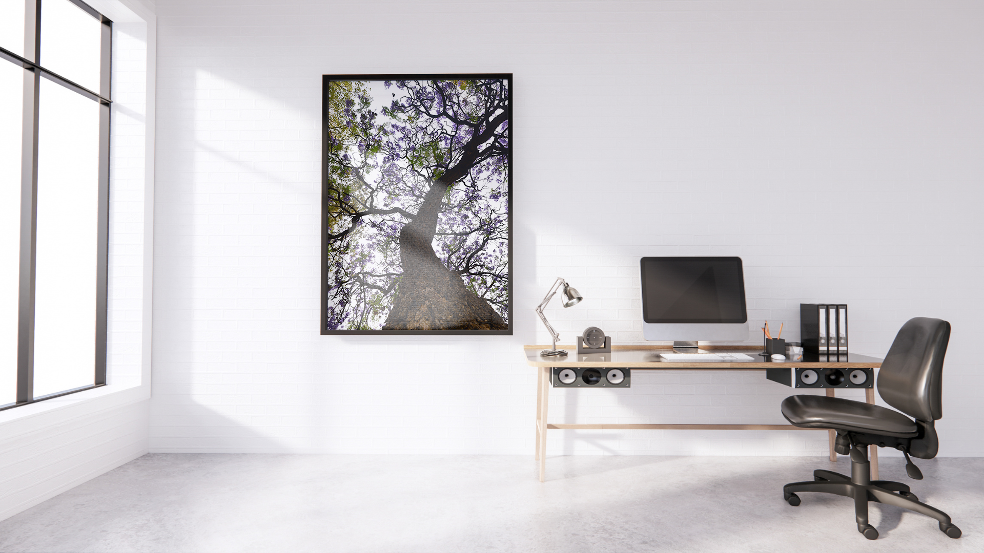 Jacaranda Beauty too original abstract contextualised office art modern decor photo print by Blair Montague Drake